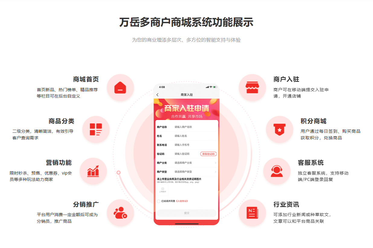 万岳多商户商城系统源码